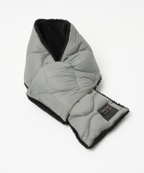 TAION（タイオン）の「【WEB限定】TAION/タイオン リバーシブル ダウンマフラー-ソフトシェルR201ALSML-1SOFT SHELL（マフラー・メンズ・カーキ/グリーン系その他/ダークネイビー/ブラック/グリーン系その他2/グリーン系その他3/ブルー系その他/ブラック系その他・フリー）」の17枚目の写真