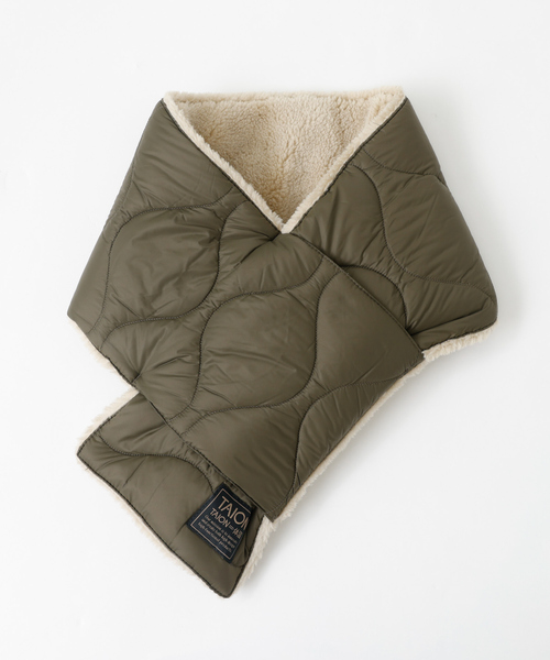 TAION（タイオン）の「【WEB限定】TAION/タイオン リバーシブル ダウンマフラー-ソフトシェルR201ALSML-1SOFT SHELL（マフラー・メンズ・カーキ/グリーン系その他/ダークネイビー/ブラック/グリーン系その他2/グリーン系その他3/ブルー系その他/ブラック系その他・フリー）」の18枚目の写真