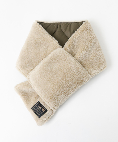 TAION（タイオン）の「【WEB限定】TAION/タイオン リバーシブル ダウンマフラー-ソフトシェルR201ALSML-1SOFT SHELL（マフラー・メンズ・カーキ/グリーン系その他/ダークネイビー/ブラック/グリーン系その他2/グリーン系その他3/ブルー系その他/ブラック系その他・フリー）」の19枚目の写真