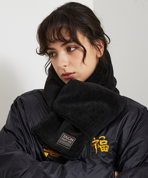 TAION（タイオン）の「【WEB限定】TAION/タイオン リバーシブル ダウンマフラー-ソフトシェルR201ALSML-1SOFT SHELL（マフラー・メンズ・カーキ/グリーン系その他/ダークネイビー/ブラック/グリーン系その他2/グリーン系その他3/ブルー系その他/ブラック系その他・フリー）」の20枚目の写真