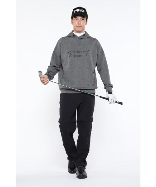 【セール】【PING APPAREL】ジャガードダンボールニットスウェットフーディ ＜PERFORMANCE＞ (MENS)（スウェット）｜PING（ピン）