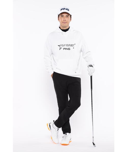 【セール】【PING APPAREL】ジャガードダンボールニットスウェットフーディ ＜PERFORMANCE＞ (MENS)（スウェット）｜PING（ピン）