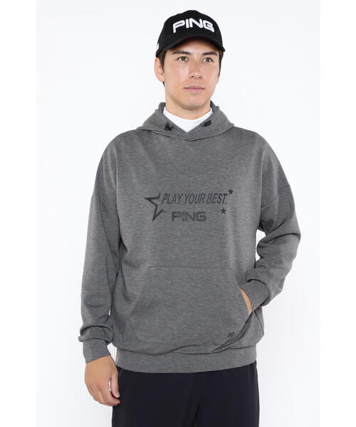 【セール】【PING APPAREL】ジャガードダンボールニットスウェットフーディ ＜PERFORMANCE＞ (MENS)（スウェット）｜PING（ピン）