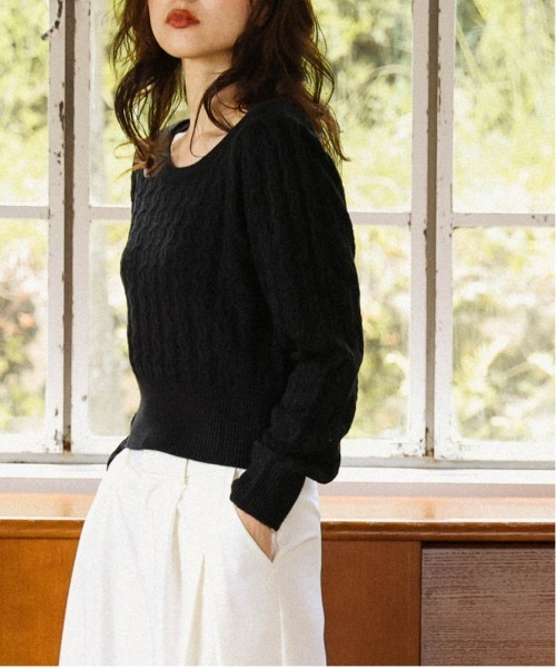 Lajour(ラジュール)の「日本製 前後2wayメタルバーニットトップス(ニット/セーター・レディース・ブラック/グレー/アイボリー・フリー)」の19枚目の写真