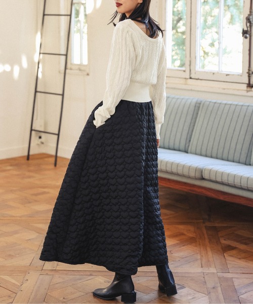 Lajour(ラジュール)の「日本製 前後2wayメタルバーニットトップス(ニット/セーター・レディース・ブラック/グレー/アイボリー・フリー)」の12枚目の写真