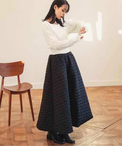 Lajour(ラジュール)の「日本製 前後2wayメタルバーニットトップス(ニット/セーター・レディース・ブラック/グレー/アイボリー・フリー)」の9枚目の写真