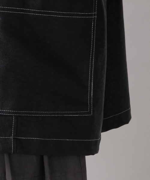 FOREVER 21（フォーエバー トゥエンティーワン）の「【2024FW】フェイクレザーカバーオール（ブルゾン・レディース・ブラック・FREE）」の14枚目の写真