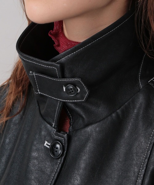 FOREVER 21（フォーエバー トゥエンティーワン）の「【2024FW】フェイクレザーカバーオール（ブルゾン・レディース・ブラック・FREE）」の16枚目の写真