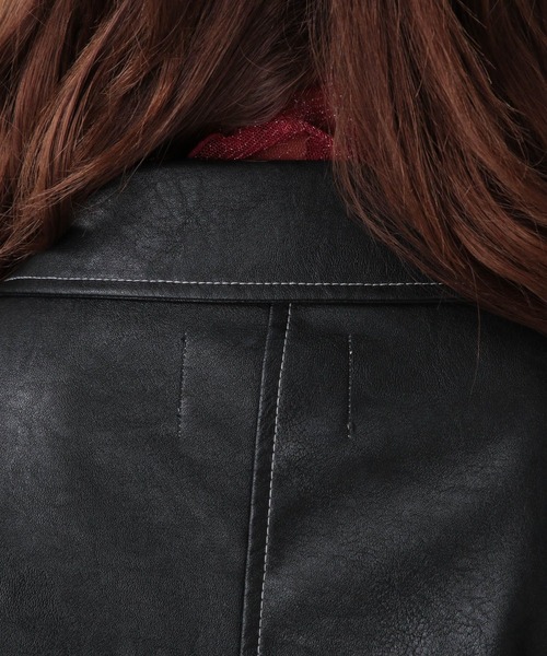 FOREVER 21（フォーエバー トゥエンティーワン）の「【2024FW】フェイクレザーカバーオール（ブルゾン・レディース・ブラック・FREE）」の17枚目の写真