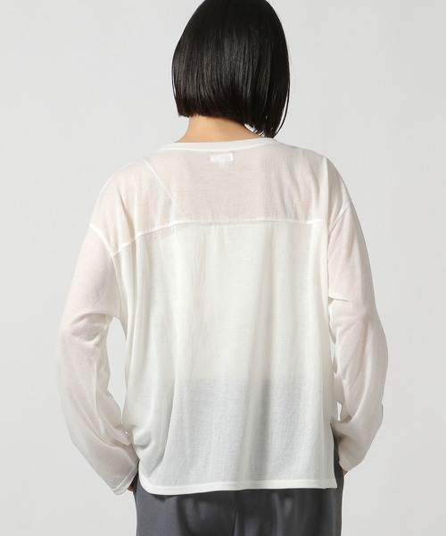 LAKOLE（ラコレ）の「袖ラインプリント長袖T / 148204（Tシャツ/カットソー・レディース・オフホワイト/ブラック/その他1・FREE）」の9枚目の写真