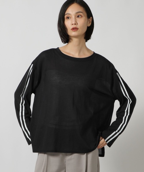 LAKOLE（ラコレ）の「袖ラインプリント長袖T / 148204（Tシャツ/カットソー・レディース・オフホワイト/ブラック/その他1・FREE）」の11枚目の写真