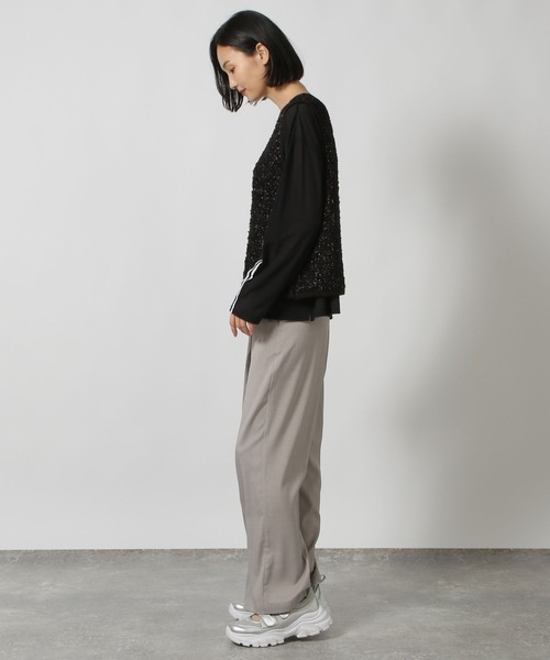 LAKOLE（ラコレ）の「袖ラインプリント長袖T / 148204（Tシャツ/カットソー・レディース・オフホワイト/ブラック/その他1・FREE）」の15枚目の写真