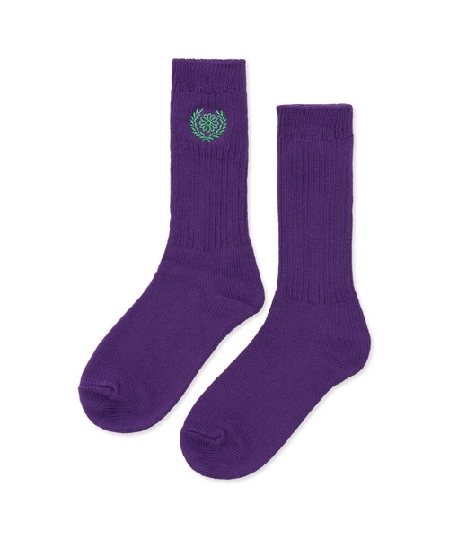 Mardi Mercredi(マルディメクルディ)の「SOCKS MRD LOGO / ソックス MRD ロゴ(ソックス/靴下・レディース・ホワイト/ブルー/パープル/イエロー/ミント/ピンク/レッド/グリーン・FREE)」の1枚目の写真