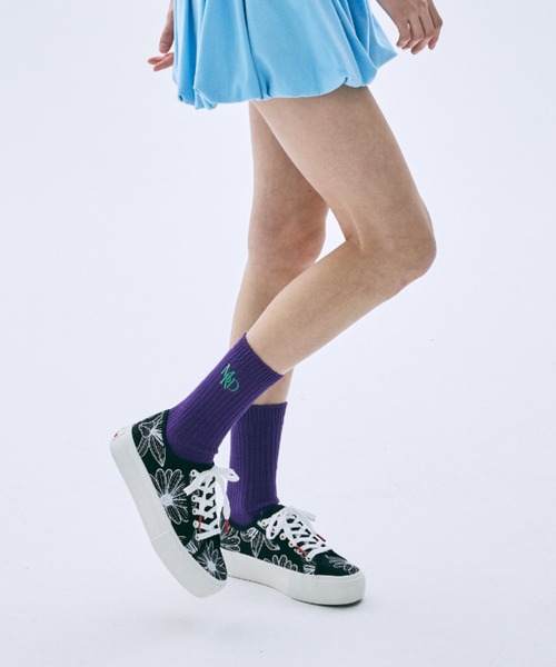 Mardi Mercredi(マルディメクルディ)の「SOCKS MRD LOGO / ソックス MRD ロゴ(ソックス/靴下・レディース・ホワイト・FREE)」の16枚目の写真