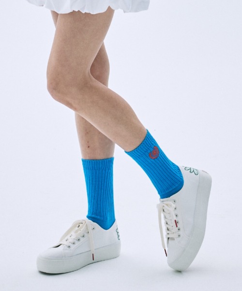 Mardi Mercredi(マルディメクルディ)の「SOCKS MRD LOGO / ソックス MRD ロゴ(ソックス/靴下・レディース・ホワイト・FREE)」の10枚目の写真