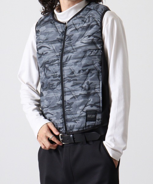 FUNALIVE(ファンアライブ)の「Pinsonic quilt vest / ピンソニックキルトベスト unisex(ダウンベスト・メンズ・ブラック系その他/ブラック・M/L/LL/3L)」の13枚目の写真
