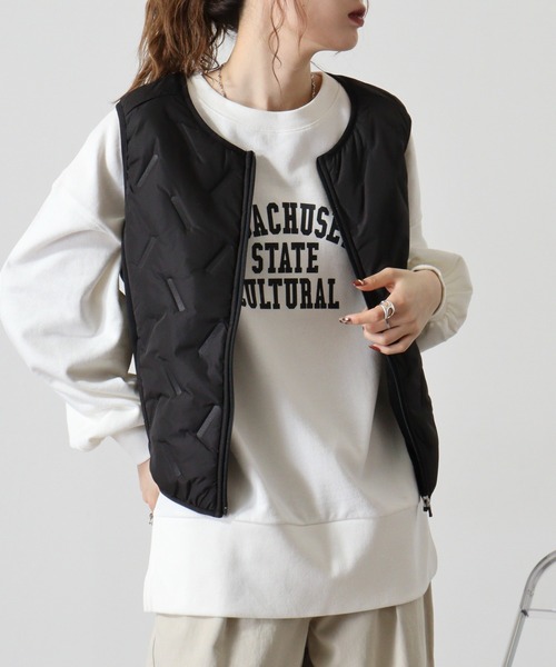 FUNALIVE(ファンアライブ)の「Pinsonic quilt vest / ピンソニックキルトベスト unisex(ダウンベスト・メンズ・ブラック系その他/ブラック・M/L/LL/3L)」の10枚目の写真