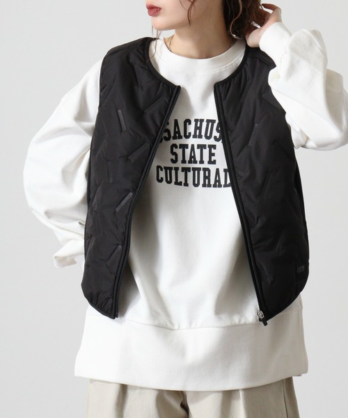 FUNALIVE(ファンアライブ)の「Pinsonic quilt vest / ピンソニックキルトベスト unisex(ダウンベスト・メンズ・ブラック系その他/ブラック・M/L/LL/3L)」の9枚目の写真