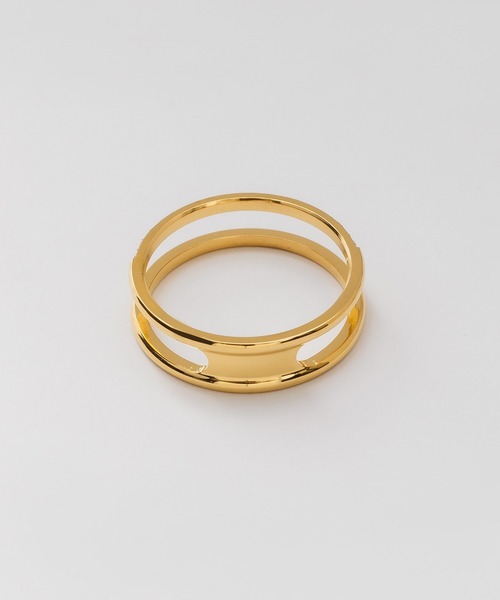 ciite' surgical stainless(シーテサージカルステンレス)の「【 金属アレルギー対応 】 ハーフエタニティ ビジューダブルリング サージカルステンレス(リング・レディース・シルバー/ゴールド/ピンクゴールド・13号/15号/11号/9号)」の12枚目の写真