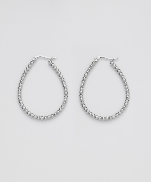 ciite' surgical stainless(シーテサージカルステンレス)の「【 金属アレルギー対応 】 オーバルフープピアス サージカルステンレス (両耳用)(ピアス(両耳用)・レディース・シルバー/ゴールド・FREE)」の10枚目の写真