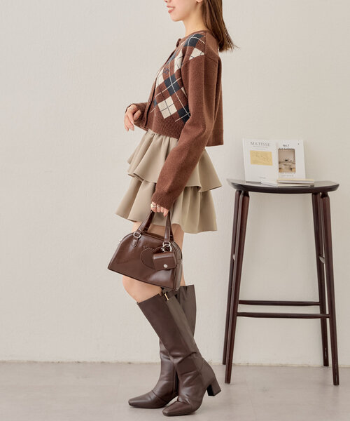 Chico（チコ）の「アーガイル刺繍カーディガン（カーディガン/ボレロ