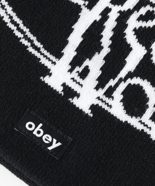OBEY(オベイ)の「OBEY / オベイ WICKED WORLD BEANIE(ハット・メンズ・ブラック/ブルー・FREE)」の4枚目の写真