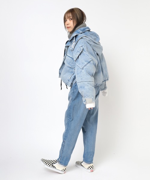 RNA（アールエヌエー）の「J2128 ボールパディングショートジャケット（ブルゾン・レディース・レオパード/ケミカルウォッシュ・MEDIUM）」の14枚目の写真