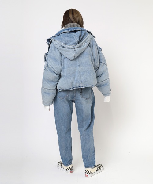 RNA（アールエヌエー）の「J2128 ボールパディングショートジャケット（ブルゾン・レディース・レオパード/ケミカルウォッシュ・MEDIUM）」の15枚目の写真