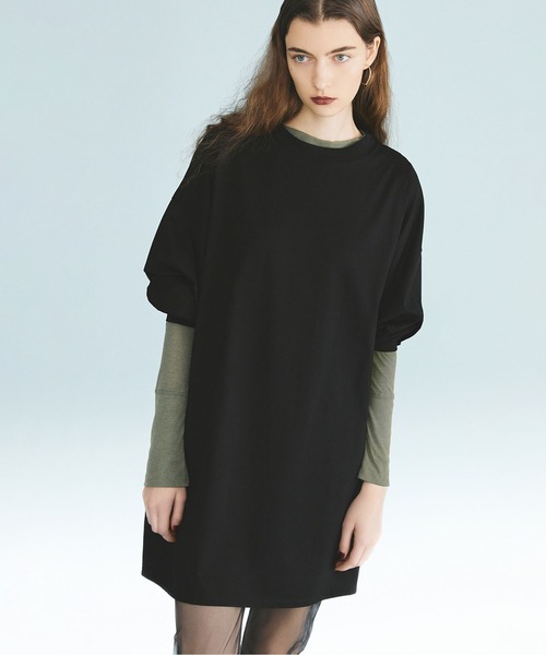 kiehtova（キエトヴァ）の「【kiehtova】BIG LONG TEE KTWR5　※（Tシャツ/カットソー・レディース・ブラック/ホワイト/グレー/グリーン・FREE）」の5枚目の写真