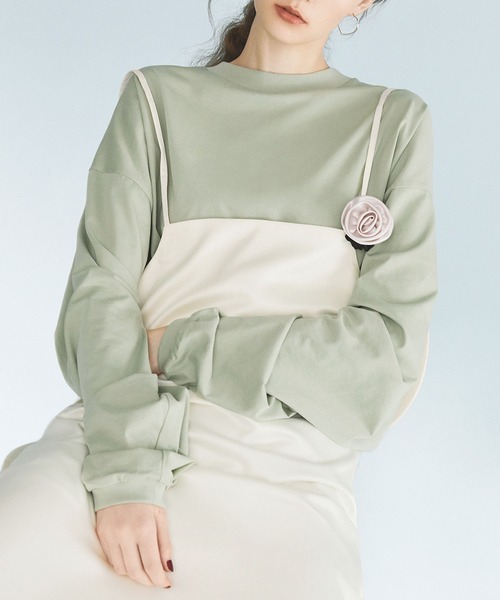 kiehtova（キエトヴァ）の「【kiehtova】BIG LONG TEE KTWR5　※（Tシャツ/カットソー・レディース・ブラック/ホワイト/グレー/グリーン・FREE）」の13枚目の写真