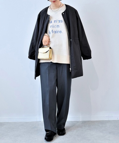 leswel（レスウェル）の「【L～5L 大きいサイズ】ウール調カルゼセンタープレスワイドパンツ（その他パンツ・レディース・ネイビー/グレー・L/LL/3L/4L/5L）」の8枚目の写真