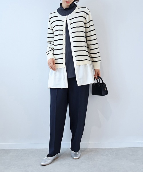 leswel（レスウェル）の「【L～5L 大きいサイズ】ウール調カルゼセンタープレスワイドパンツ（その他パンツ・レディース・ネイビー/グレー・L/LL/3L/4L/5L）」の12枚目の写真