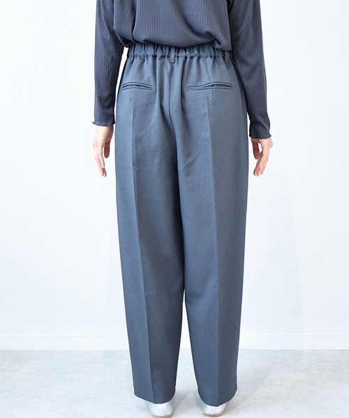 leswel（レスウェル）の「【L～5L 大きいサイズ】ウール調カルゼセンタープレスワイドパンツ（その他パンツ・レディース・ネイビー/グレー・L/LL/3L/4L/5L）」の16枚目の写真