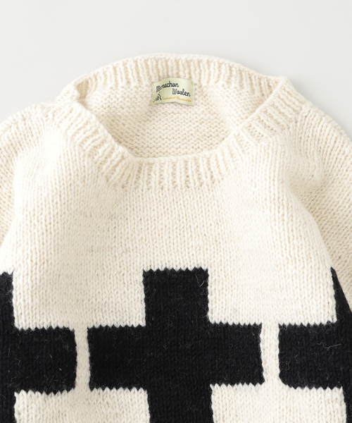 未使用　マクマホンニッティングミルズ Niche. LINE CROSS ニット セール】【MacMahon Knitting Mills 】 +【Niche.】 Crew Neck Knit