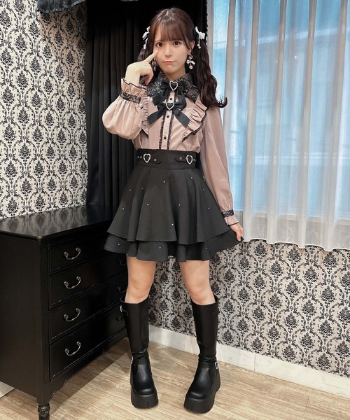 ROJITA(ロジータ)の「ダブルリボンラッフルフリル配色ブラウス(シャツ/ブラウス・レディース・ブラック/ホワイト/ピンク/マルチ・FREE)」の17枚目の写真