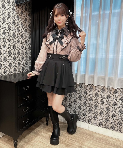 ROJITA(ロジータ)の「ダブルリボンラッフルフリル配色ブラウス(シャツ/ブラウス・レディース・ブラック/ホワイト/ピンク/マルチ・FREE)」の21枚目の写真