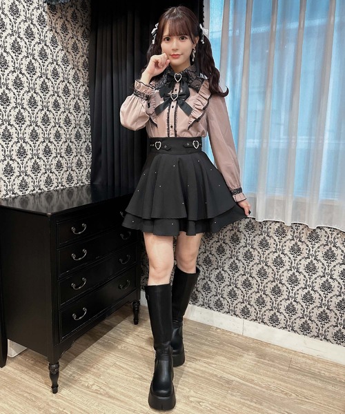 ROJITA(ロジータ)の「ダブルリボンラッフルフリル配色ブラウス(シャツ/ブラウス・レディース・ブラック/ホワイト/ピンク/マルチ・FREE)」の19枚目の写真