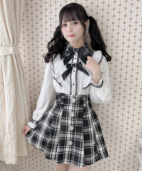 【美品】ロジータ ブラウス スカート お得6点セット F 推し活 フリル リボン レーシーリボンラッフルブラウス[品番：RJTW0001794]｜ROJITA