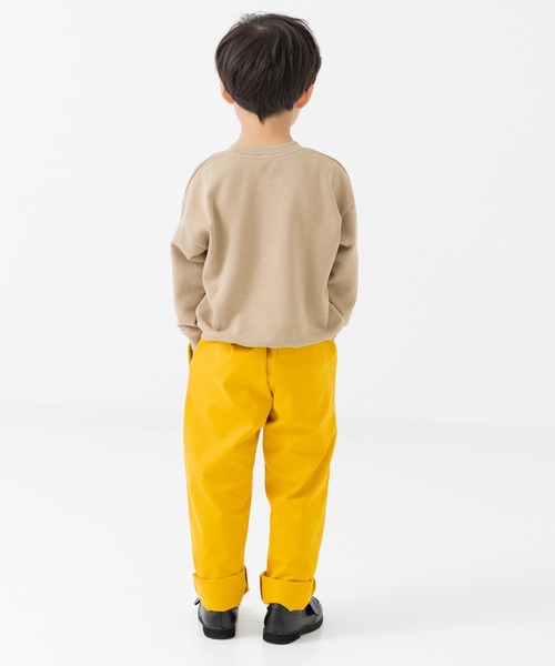 chil2（チルツー）の「ピグメント加工 裏毛トレーナー（スウェット・キッズ・ベージュ/ミント/ネイビー/ラベンダー/イエロー/ピンク/レッド/ブラック・100cm/110cm/120cm/130cm/140cm/150cm/160cm）」の15枚目の写真