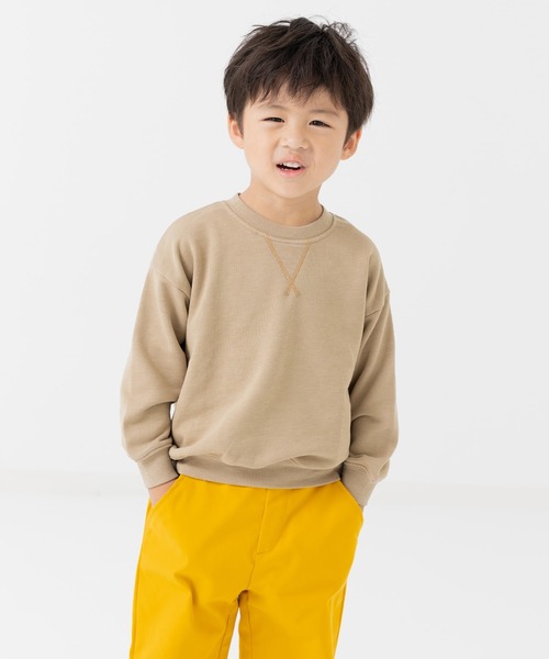 chil2（チルツー）の「ピグメント加工 裏毛トレーナー（スウェット・キッズ・ベージュ/ミント/ネイビー/ラベンダー/イエロー/ピンク/レッド/ブラック・100cm/110cm/120cm/130cm/140cm/150cm/160cm）」の16枚目の写真