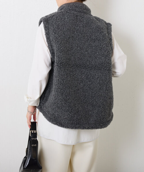 COLD BREAKER（コールドブレーカー）の「COLD BREAKER/ハイネックベスト（ベスト・レディース・グレー・MEDIUM）」の5枚目の写真