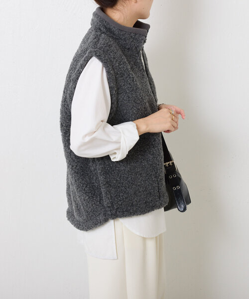 COLD BREAKER（コールドブレーカー）の「COLD BREAKER/ハイネックベスト（ベスト・レディース・グレー・MEDIUM）」の6枚目の写真