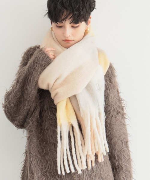 BARNYARDSTORM（バンヤードストーム）の「BARNYARDSTORM / チェックマフラー（マフラー・レディース・ライトブルー/ブルー/ブラウン/ベージュ・FREE）」の20枚目の写真