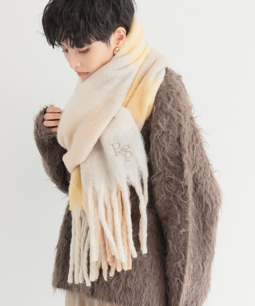 BARNYARDSTORM（バンヤードストーム）の「BARNYARDSTORM / チェックマフラー（マフラー・レディース・ライトブルー/ブルー/ブラウン/ベージュ・FREE）」の21枚目の写真