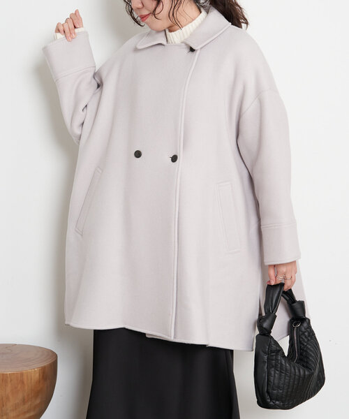 Jena espace merveilleux（ジェナ　エスパスメルヴェイユ）の「【WEB限定カラー:ネイビー】バック切替テントコート（その他アウター・レディース・ネイビー/ブラウン/ライトグレー・FREE）」の9枚目の写真