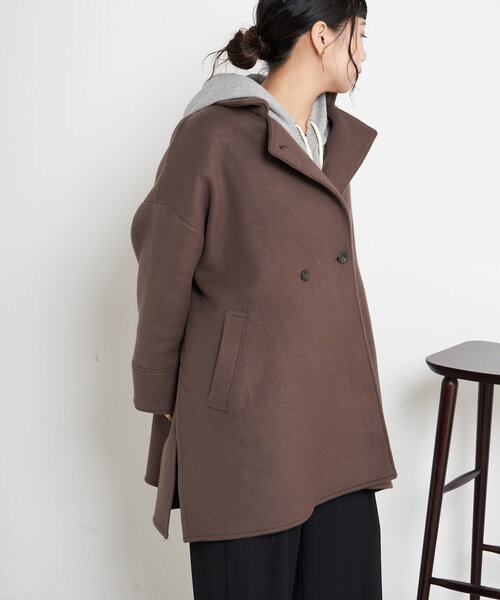 Jena espace merveilleux（ジェナ　エスパスメルヴェイユ）の「【WEB限定カラー:ネイビー】バック切替テントコート（その他アウター・レディース・ネイビー/ブラウン/ライトグレー・FREE）」の20枚目の写真