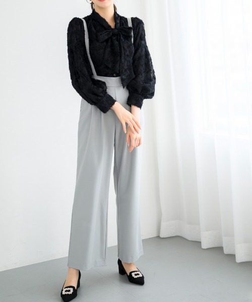 【セール】■2024秋冬新作■パールサスペンダーパンツ/MM447301（その他パンツ）｜MISCH MASCH（ミッシュマッシュ）