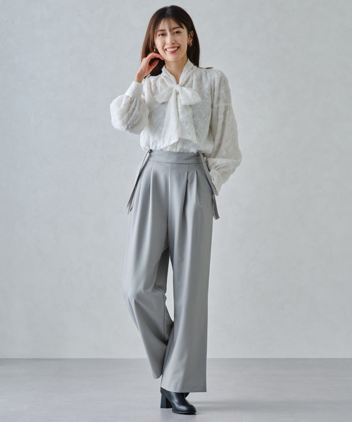 【セール】■2024秋冬新作■パールサスペンダーパンツ/MM447301（その他パンツ）｜MISCH MASCH（ミッシュマッシュ）