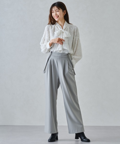 【セール】■2024秋冬新作■パールサスペンダーパンツ/MM447301（その他パンツ）｜MISCH MASCH（ミッシュマッシュ）