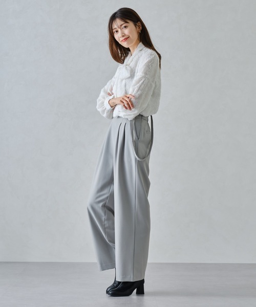 【セール】■2024秋冬新作■パールサスペンダーパンツ/MM447301（その他パンツ）｜MISCH MASCH（ミッシュマッシュ）